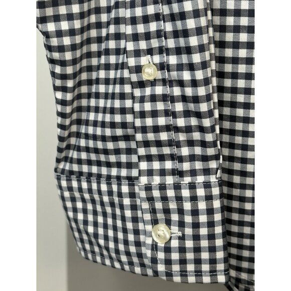 Vineyard Vines OTG On The Go Brrr Black Gingham Shirt Mens M Performance Stretch - Picture 6 of 13